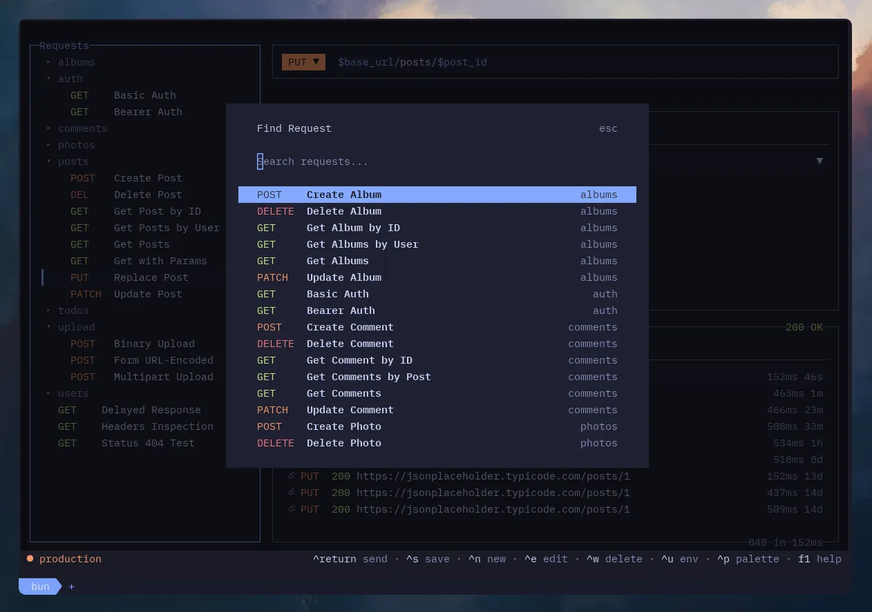 Noodle request finder searching requests in a collection