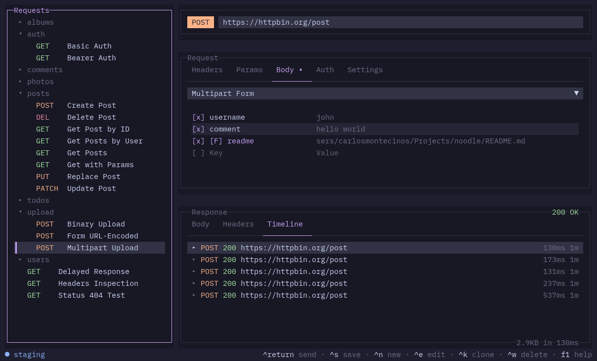 Noodle Terminal Interface